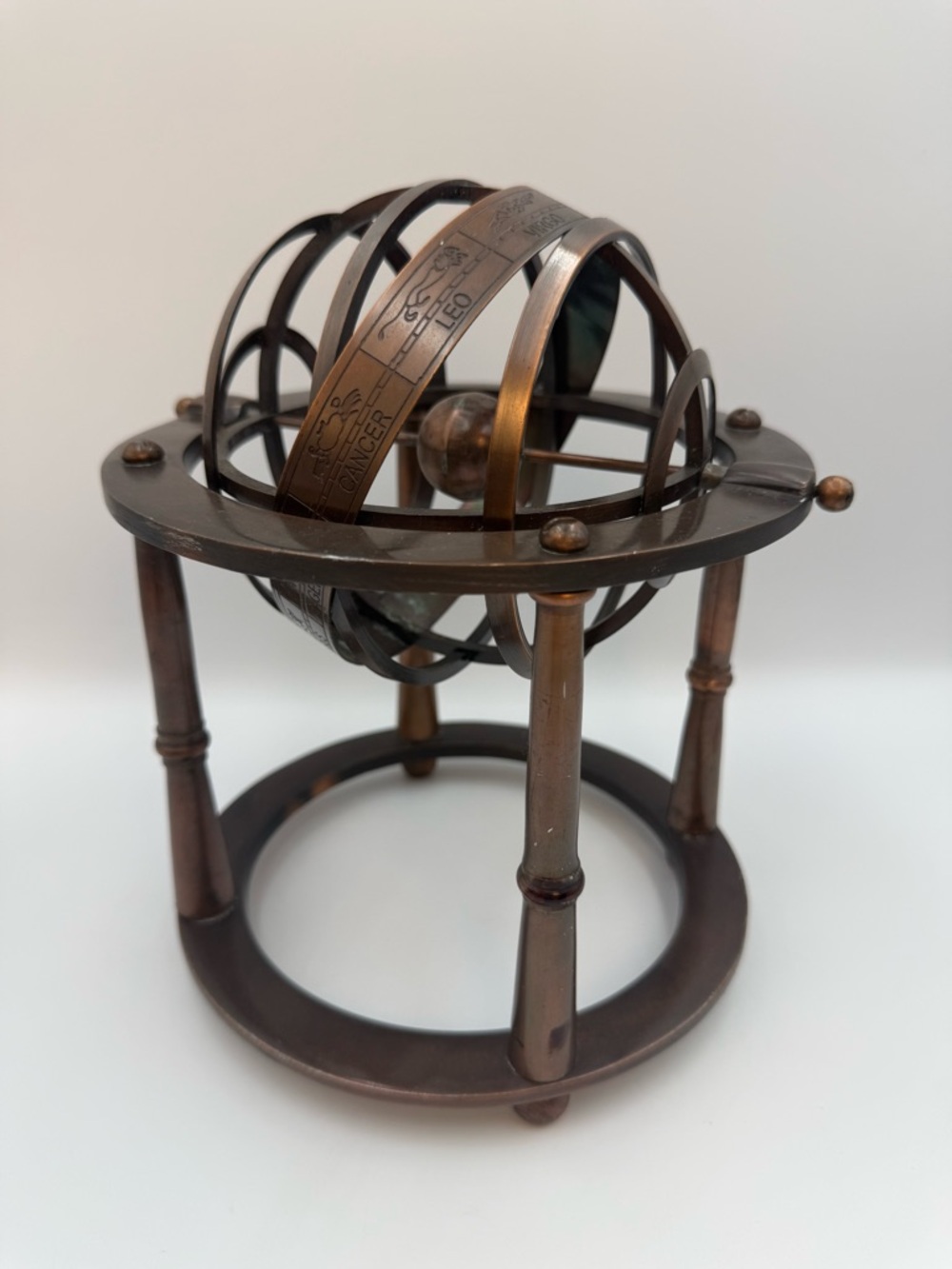 Vintage Armillary Nautical Zodiac Sphere Globe
